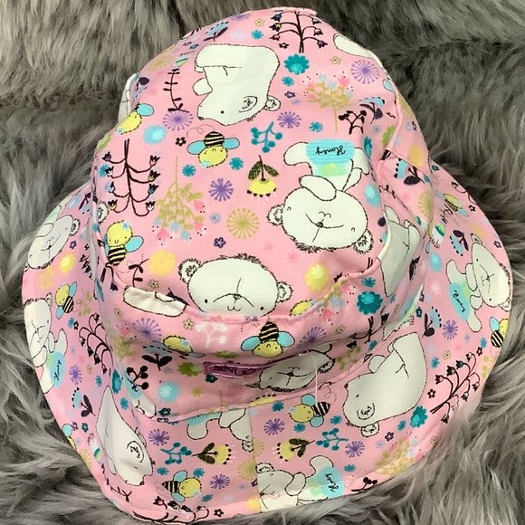 Snug As A Bug | Infant's Honey Bear Sun Hat | Pink | 0-3 Months - Picture 2 of 4